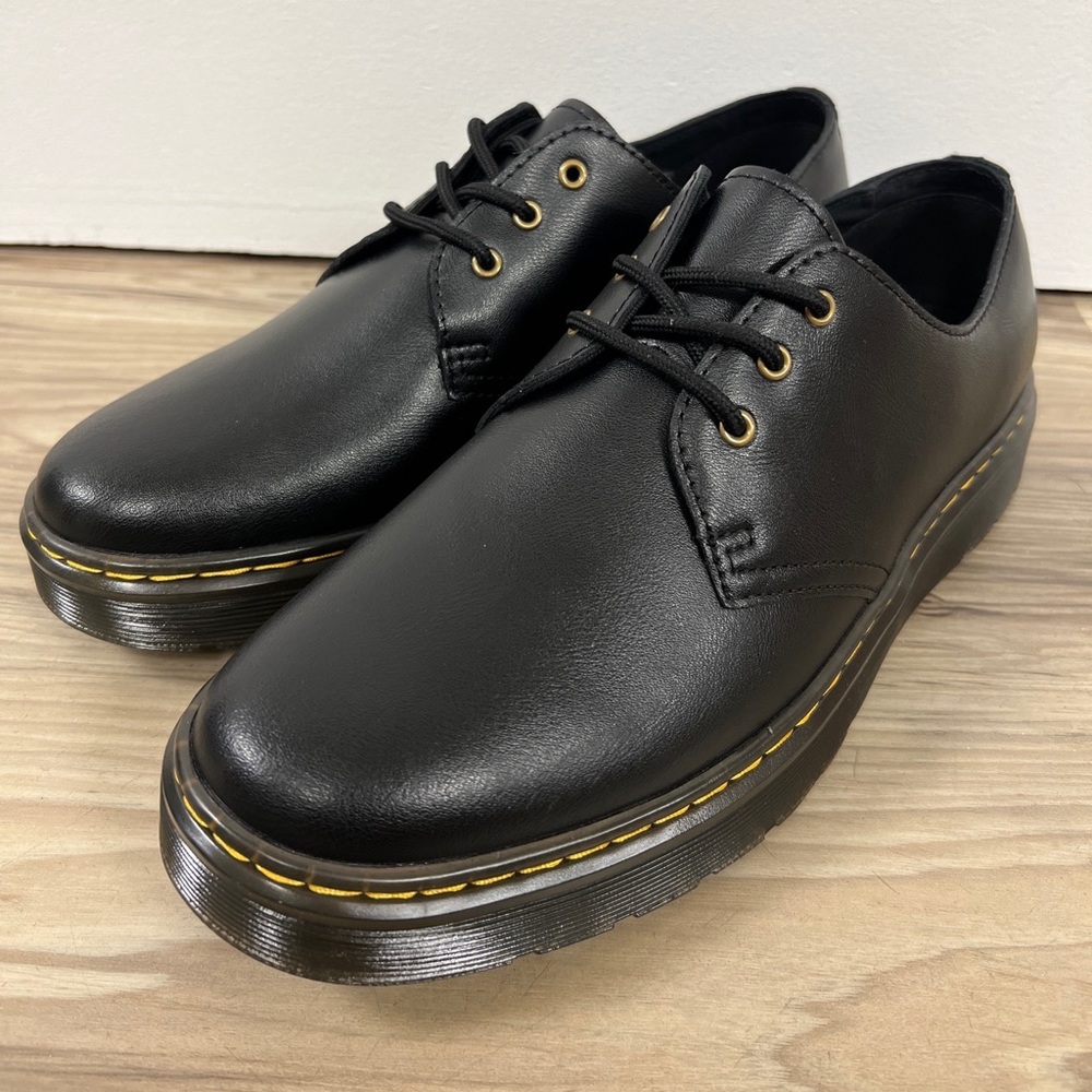 Dr. “Doc” Martens Zavala Lo Black Leather Oxford Shoes Men’s 10/Women’s 11 NWOB